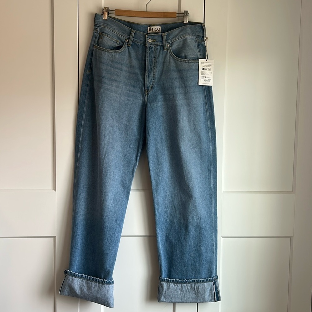 Etica Stanton High Rise Relaxed Wide legged with Cuff |Size 28 - Picture 2 of 6